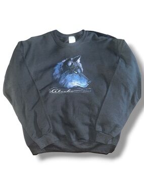 Vintage Alaska Wolf Crewneck Sweatshirt